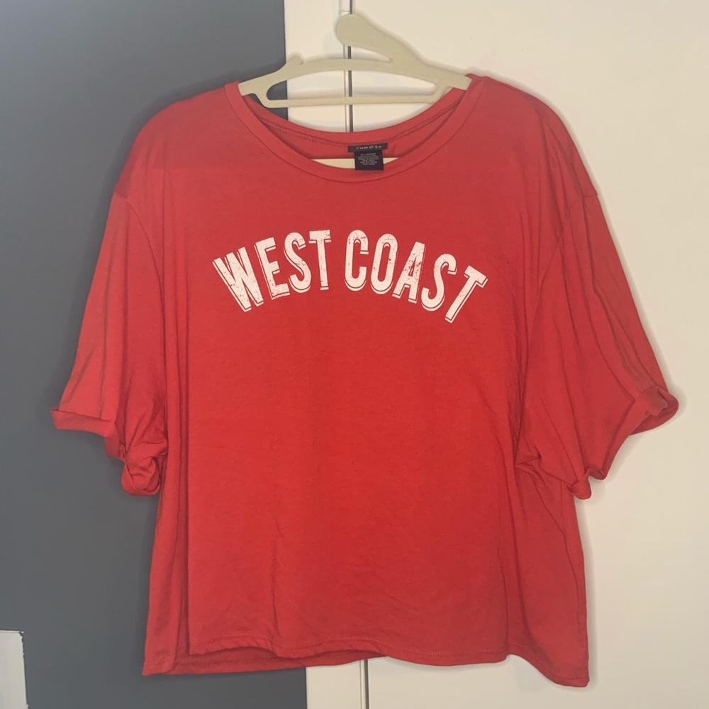 Red crop top